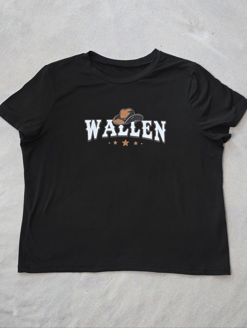 Men's Black Graphic Tee with Cowboy Hat